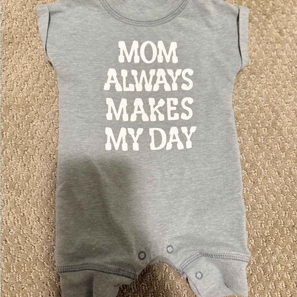 Cat & Jack Gray Baby Romper Onesie
